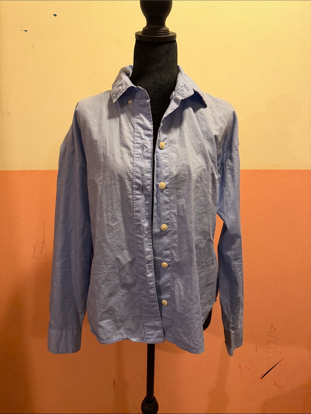 Classic Men's Light Blue Button-Up Shirt